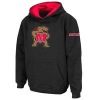 Youth Stadium Athletic Black Maryland Terrapins Big Logo Pullover Hoodie