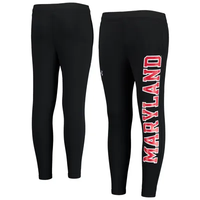 Maryland Terrapins Under Armour Youth Brawler Pants - Black