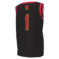 Maillot de basket-ball réplique pour jeunes Under Armour #1 noir Maryland Terrapins