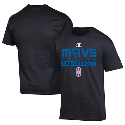 T-shirt unisexe Champion Black Mavs Gaming On-Court 2K League Authentic Practice