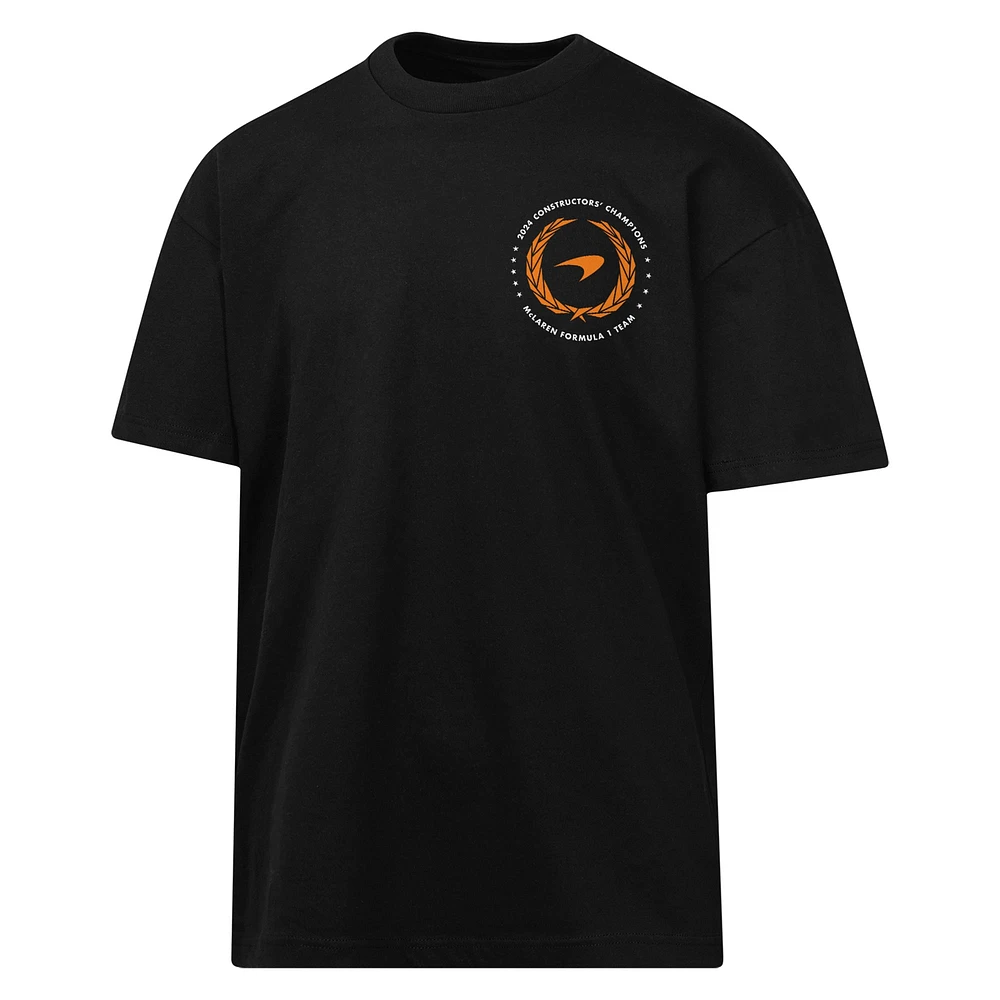 Men's Black McLaren F1 Team 2024 Constructors' Cup Champion Race Way T-Shirt