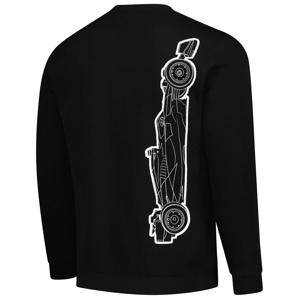 Sweat-shirt noir style course McLaren F1 Team pour homme