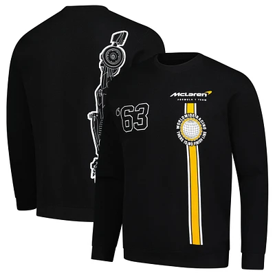 Sweat-shirt noir style course McLaren F1 Team pour homme