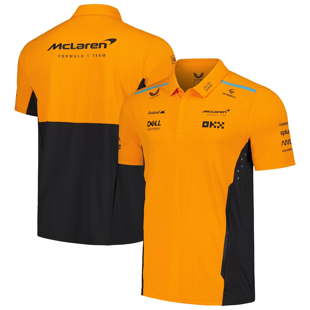 Men's Castore Orange McLaren F1 Team 2024 Polo