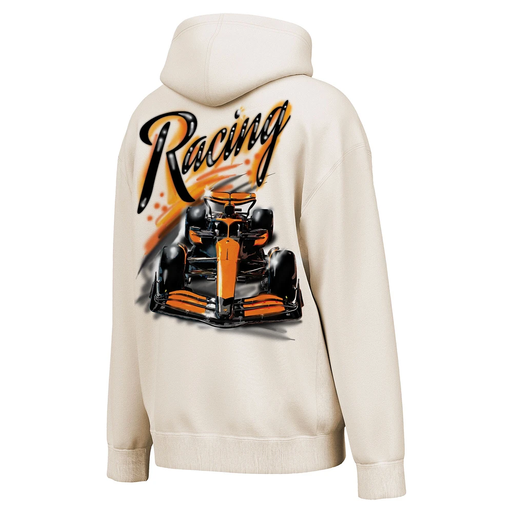 Men's  Cream McLaren F1 Team Drive Fast Washed Pullover Hoodie
