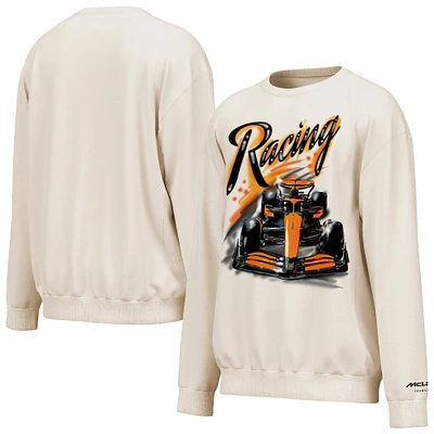 Men's  Cream McLaren F1 Team Drive Fast Washed Pullover Sweatshirt