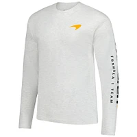 Men's  Heather Gray McLaren F1 Team Outlined Car Long Sleeve T-Shirt