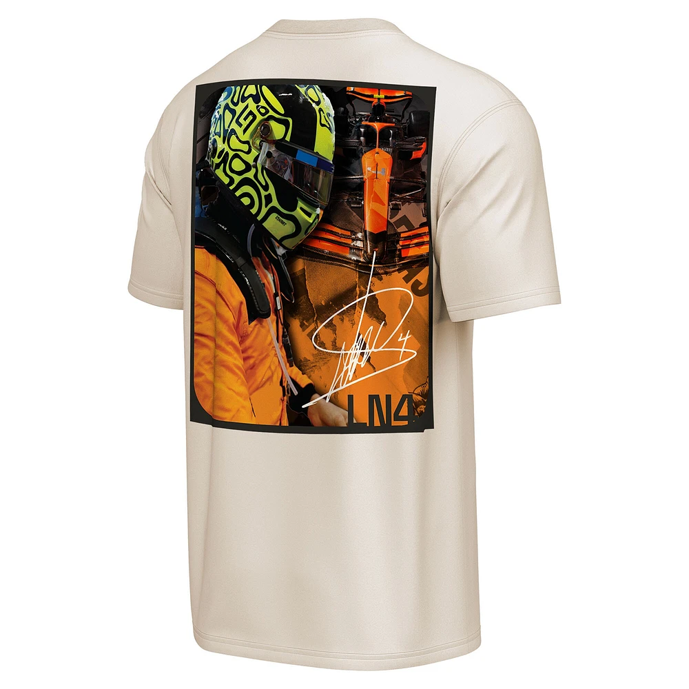 T-shirt pour homme Lando Norris Natural McLaren F1 Team