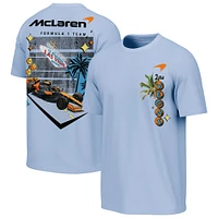 Men's  Light Blue McLaren F1 Team 2025 Las Vegas Grand Prix Washed T-Shirt