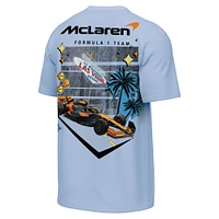 Men's  Light Blue McLaren F1 Team 2025 Las Vegas Grand Prix Washed T-Shirt