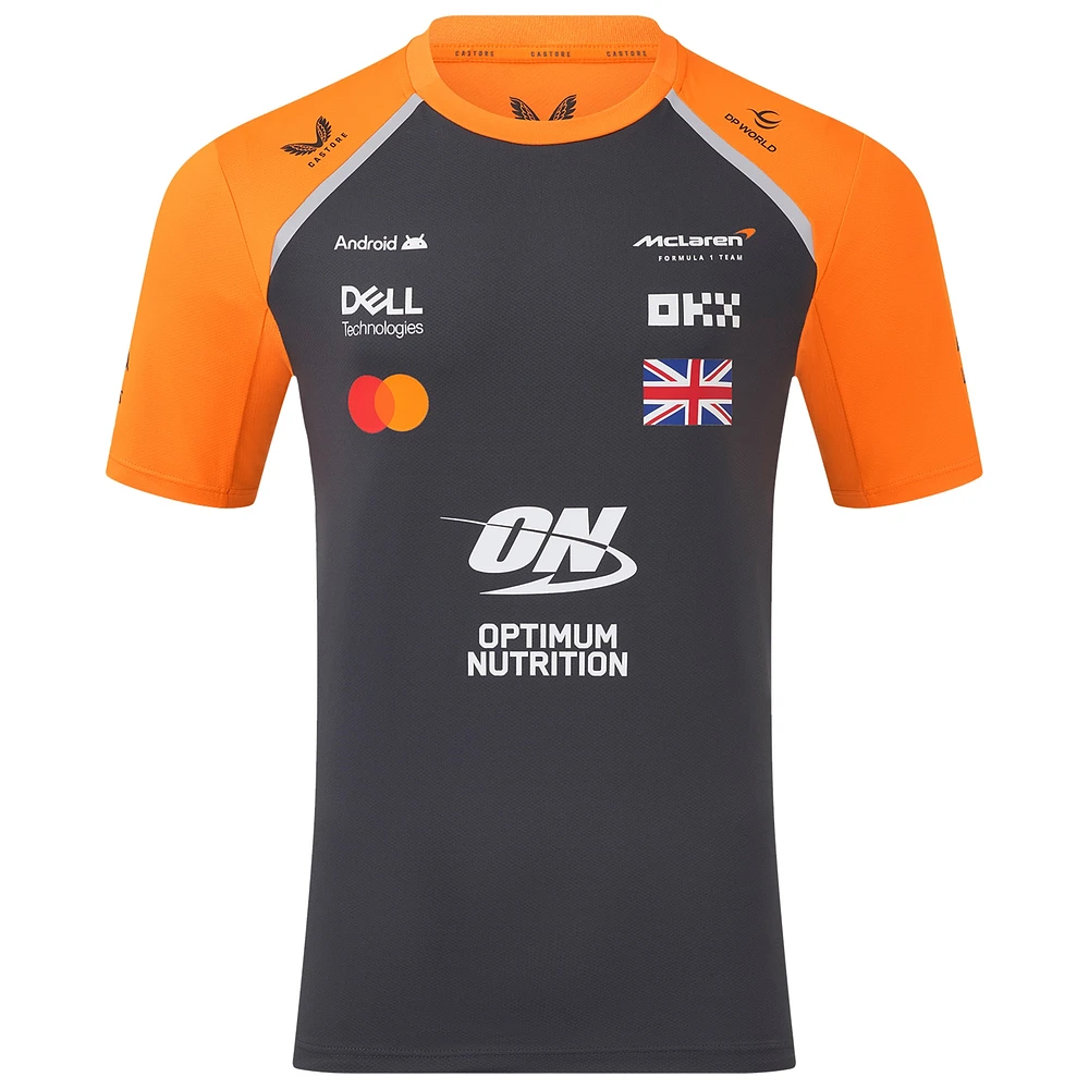 Men's McLaren Lando Norris Anthracite/Orange F1 Team 2025 Replica Set Up T-Shirt