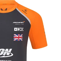 Men's McLaren Lando Norris Anthracite/Orange F1 Team 2025 Replica Set Up T-Shirt
