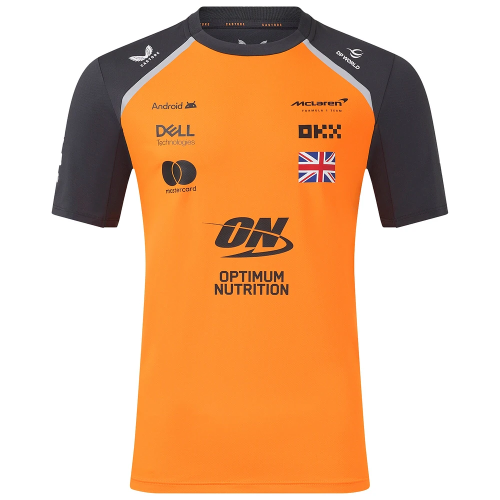 T-shirt pour homme McLaren F1 Team 2025 Replica Driver Set Up Orange/Anthracite Lando Norris