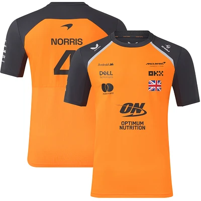 T-shirt pour homme McLaren F1 Team 2025 Replica Driver Set Up Orange/Anthracite Lando Norris