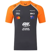 T-shirt réplique du pilote McLaren F1 Team 2025 pour homme, anthracite/orange, Oscar Piastri