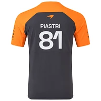 T-shirt réplique du pilote McLaren F1 Team 2025 pour homme, anthracite/orange, Oscar Piastri