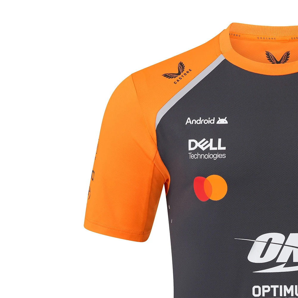 T-shirt réplique du pilote McLaren F1 Team 2025 pour homme, anthracite/orange, Oscar Piastri