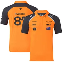 Polo réplique du pilote McLaren F1 Team 2025 orange/anthracite Oscar Piastri pour homme