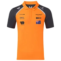 Polo réplique du pilote McLaren F1 Team 2025 orange/anthracite Oscar Piastri pour homme
