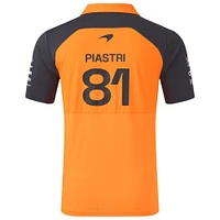 Polo réplique du pilote McLaren F1 Team 2025 orange/anthracite Oscar Piastri pour homme