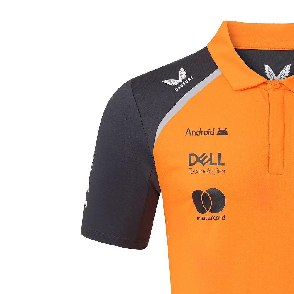 Polo réplique du pilote McLaren F1 Team 2025 orange/anthracite Oscar Piastri pour homme