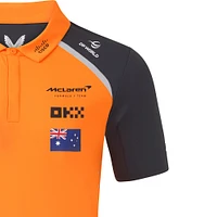Polo réplique du pilote McLaren F1 Team 2025 orange/anthracite Oscar Piastri pour homme