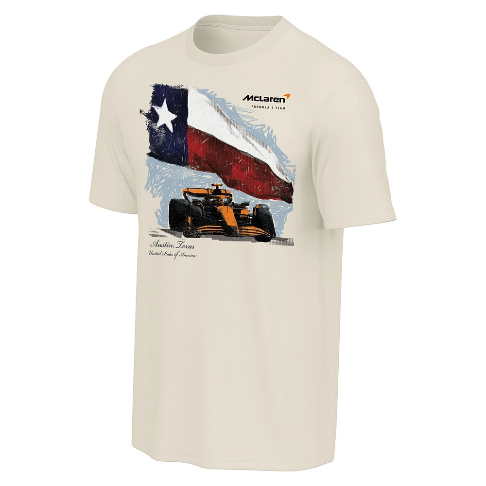 T-shirt homme Natural McLaren F1 Team 2025 USA Grand Prix Austin