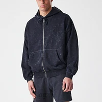 Sweat à capuche zippé noir délavé l'acide McLaren F1 Team New Era pour homme