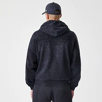 Sweat à capuche zippé noir délavé l'acide McLaren F1 Team New Era pour homme