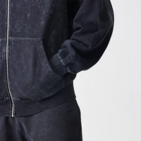 Sweat à capuche zippé noir délavé l'acide McLaren F1 Team New Era pour homme
