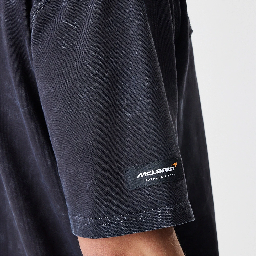 Men's New Era  Black McLaren F1 Team Acid Washed T-Shirt