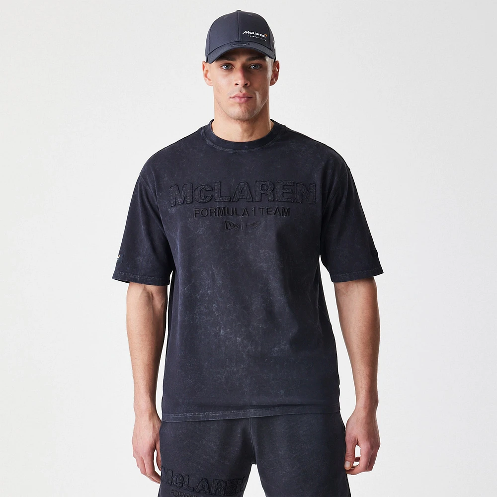 Men's New Era Black McLaren F1 Team Acid Washed T-Shirt