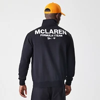 Men's New Era  Black McLaren F1 Team Quarter-Zip Sweatshirt