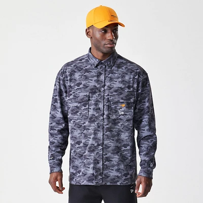 Men's New Era  Graphite McLaren F1 Team Camo Button-Up Shirt