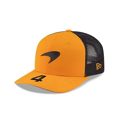 Men's New Era Lando Norris Orange/Black McLaren F1 Team  Driver Replica 9SEVENTY Adjustable Trucker Hat