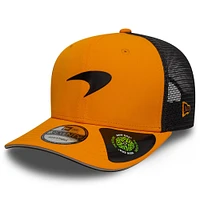 Casquette camionneur extensible à boutons-pression McLaren F1 Team 9SEVENTY orange/noir New Era pour homme