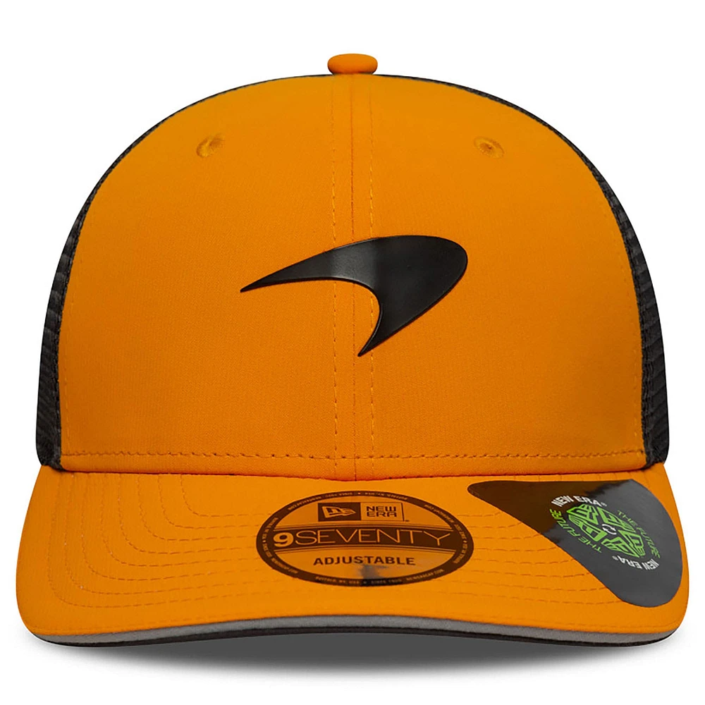 Casquette camionneur extensible à boutons-pression McLaren F1 Team 9SEVENTY orange/noir New Era pour homme