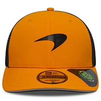 Casquette camionneur extensible à boutons-pression McLaren F1 Team 9SEVENTY orange/noir New Era pour homme