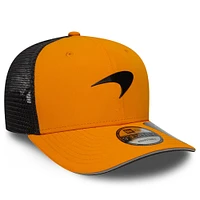 Casquette camionneur extensible à boutons-pression McLaren F1 Team 9SEVENTY orange/noir New Era pour homme