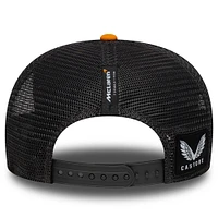 Casquette camionneur extensible à boutons-pression McLaren F1 Team 9SEVENTY orange/noir New Era pour homme