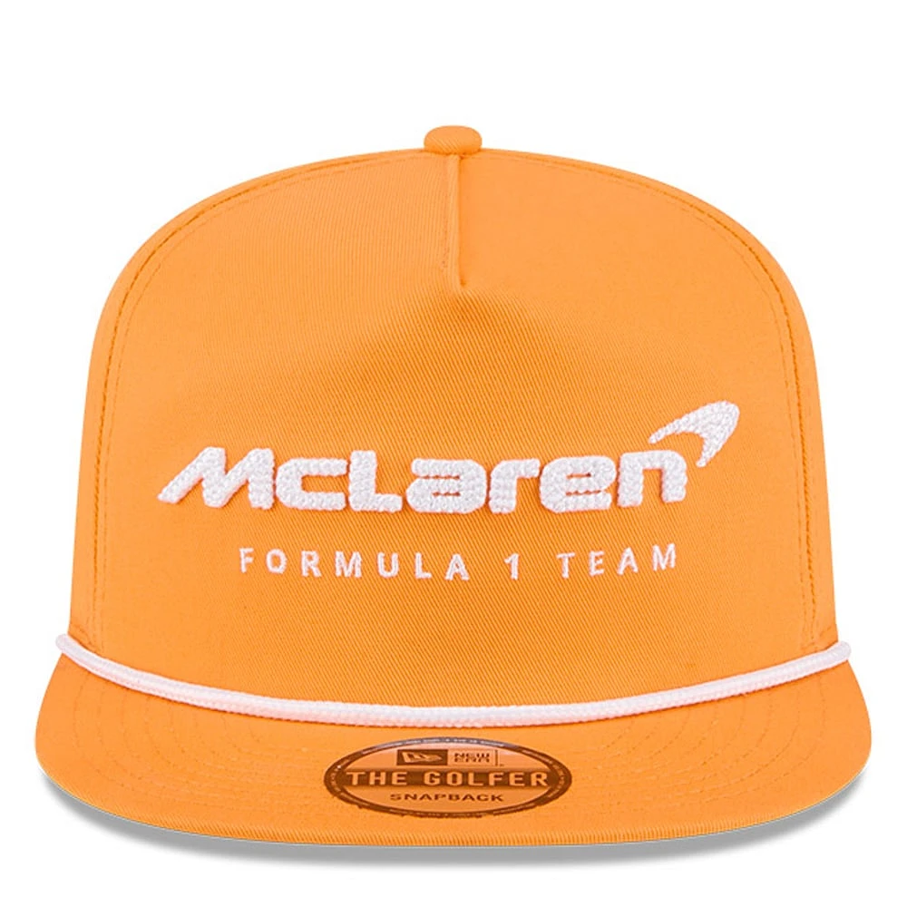 Men's New Era  Orange McLaren F1 Team Golfer Adjustable Hat