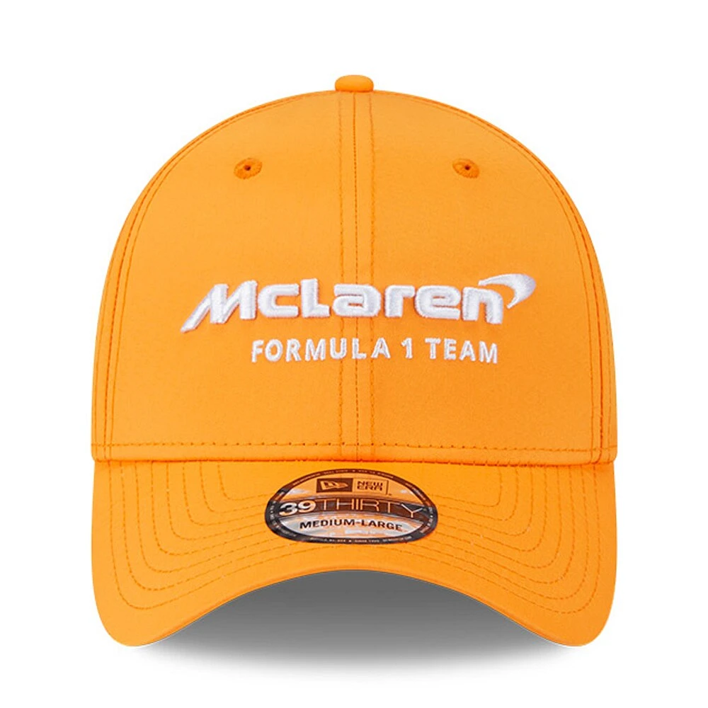 Men's New Era  Orange McLaren F1 Team Perforated 39THIRTY Flex Hat