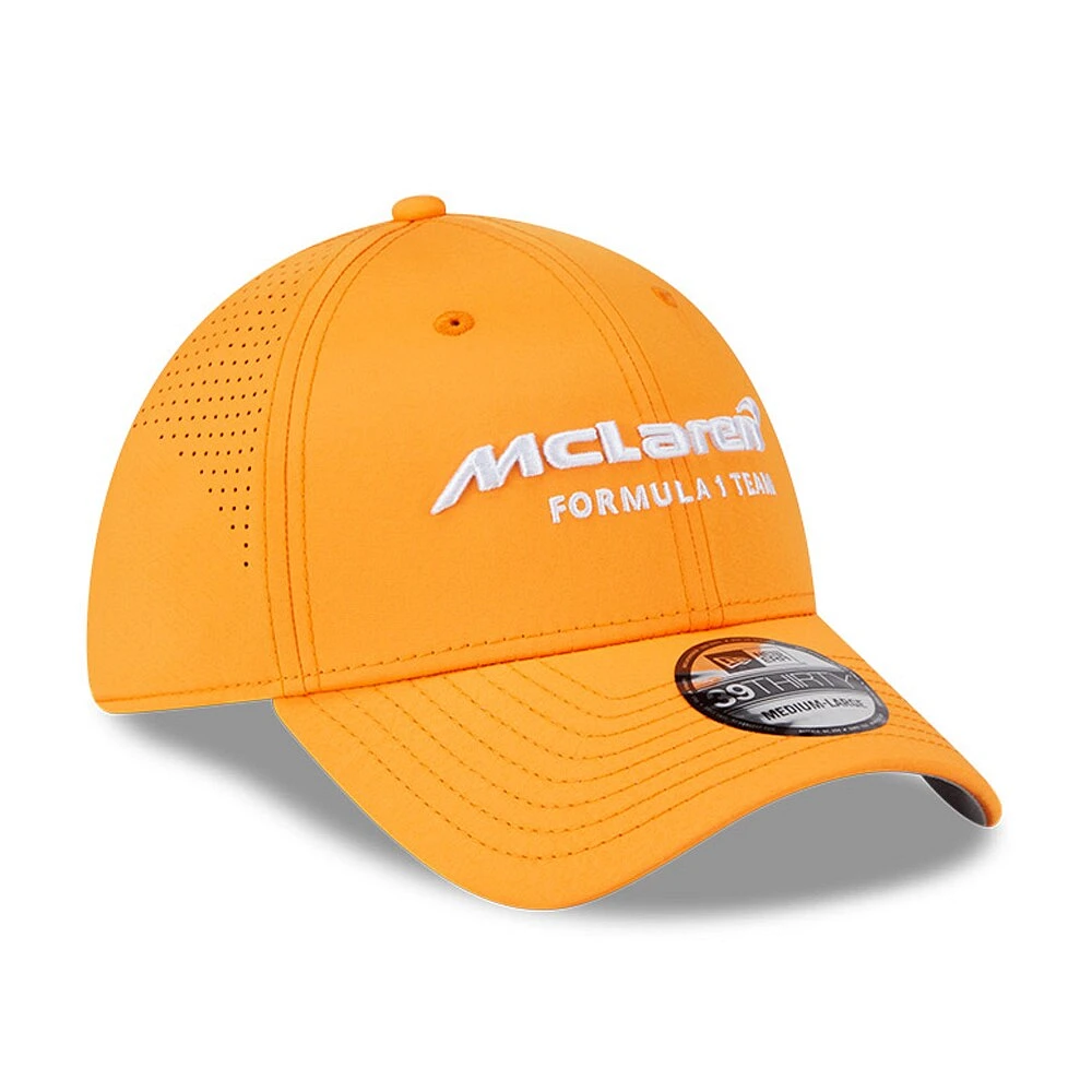 Men's New Era  Orange McLaren F1 Team Perforated 39THIRTY Flex Hat