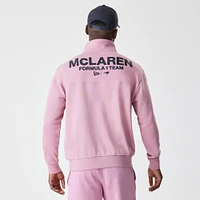 Sweat-shirt zippé McLaren F1 Team rose New Era pour homme