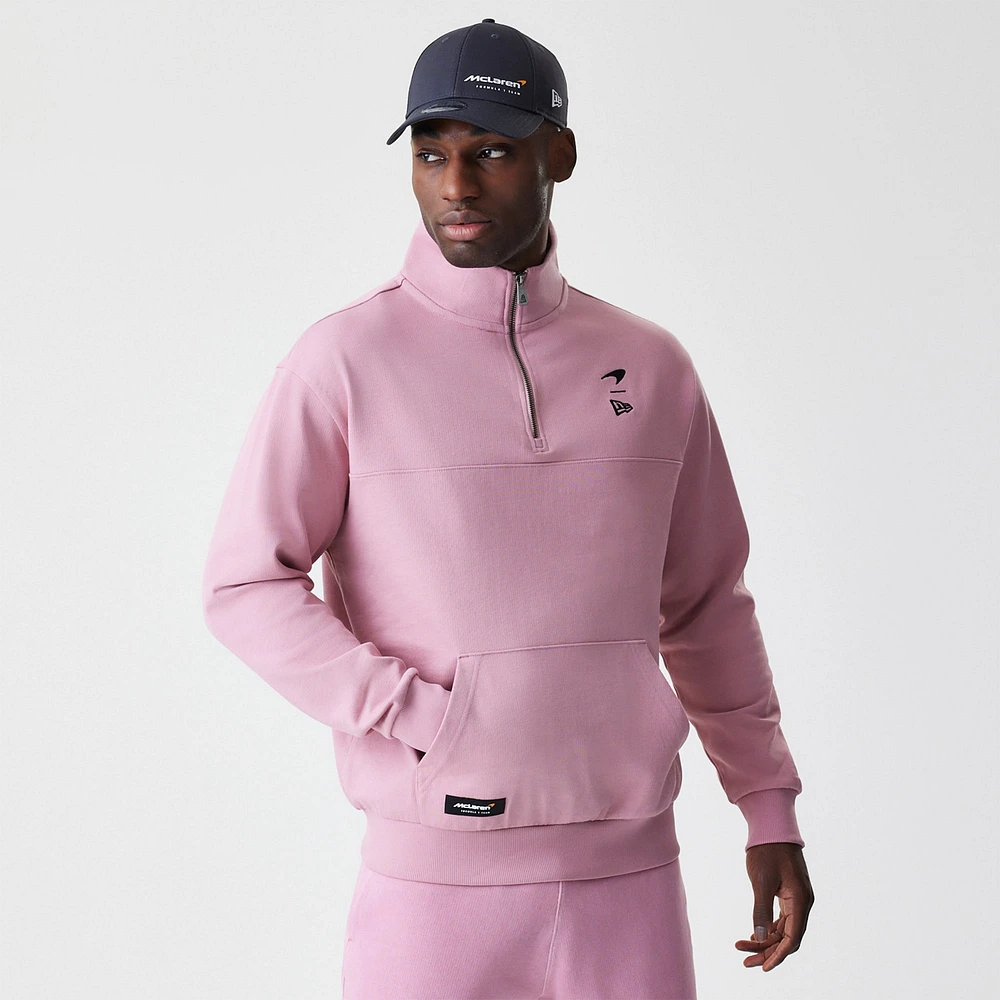 Sweat-shirt zippé McLaren F1 Team rose New Era pour homme