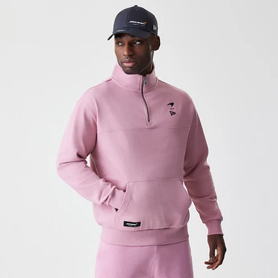 Sweat-shirt zippé McLaren F1 Team rose New Era pour homme