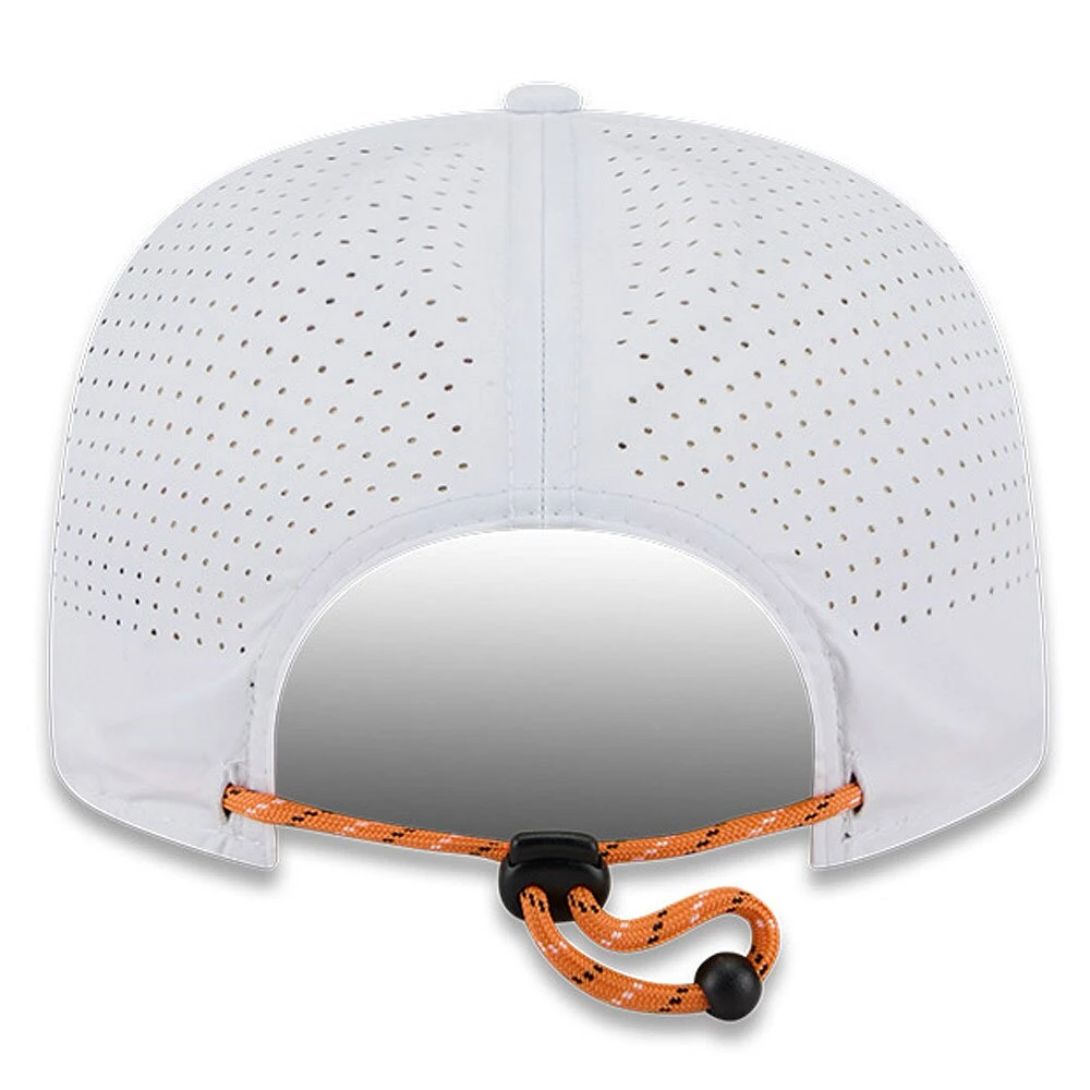 Men's New Era White McLaren F1 Team Leisure Featherweight Perforated Rope Golfer Snapback Hat