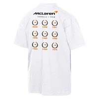 T-shirt blanc pour homme McLaren F1 Team 2024 Constructors' Cup Podium Champion