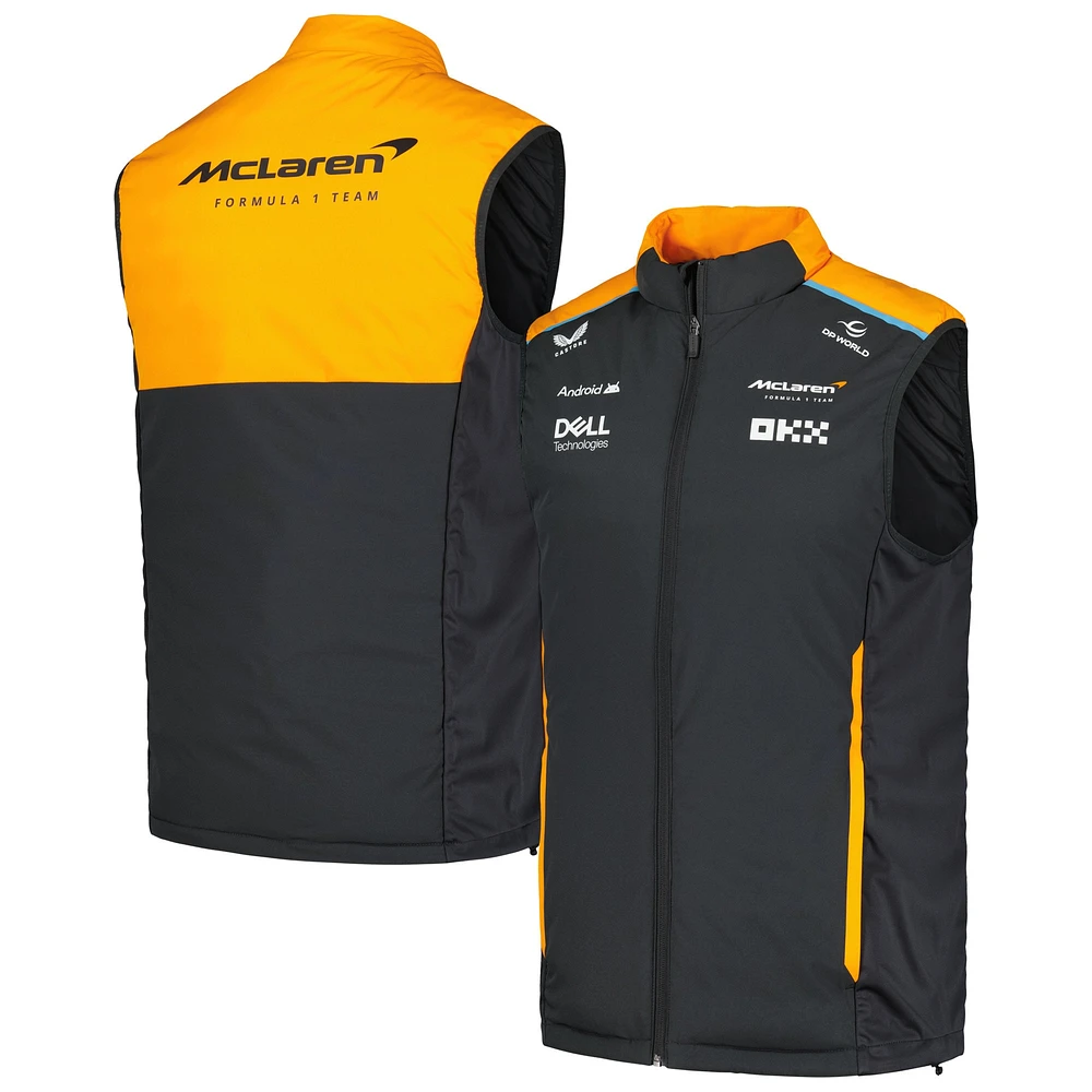 Unisex Castore Charcoal McLaren F1 Team 2024 Hybrid Full-Zip Vest