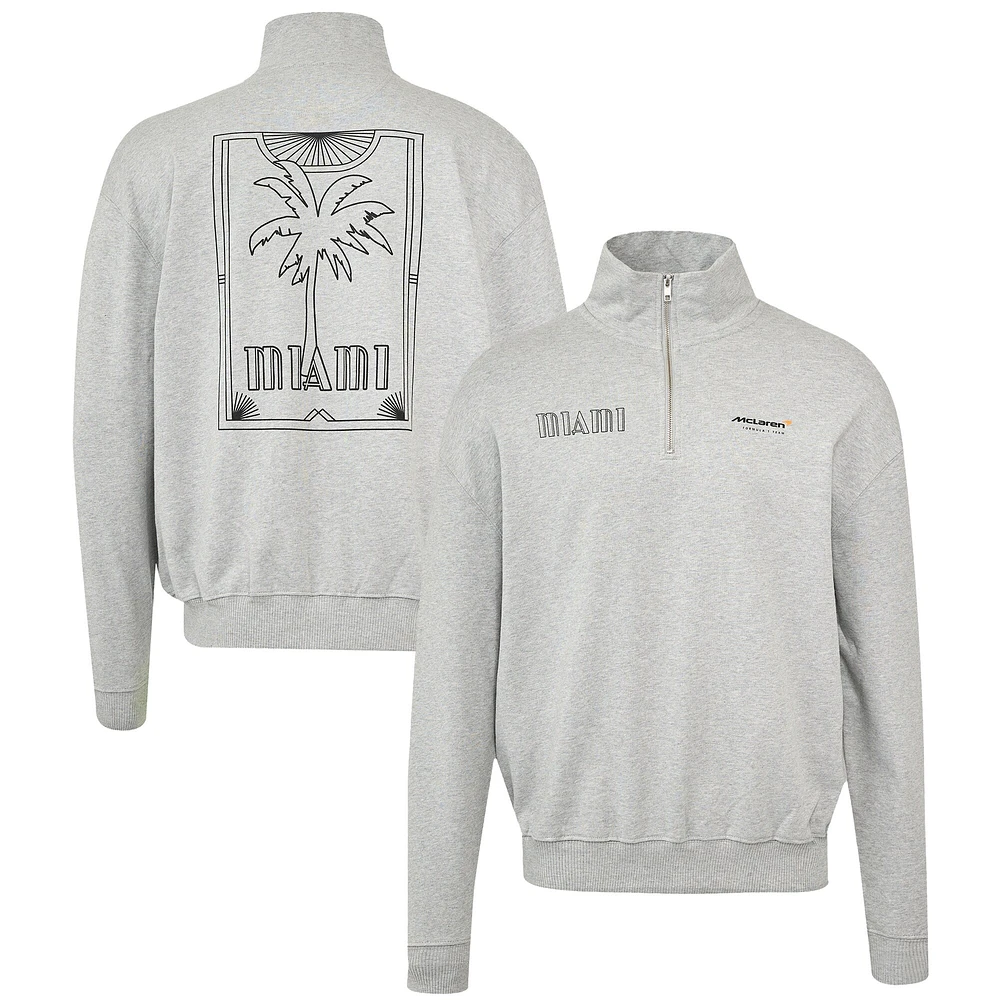 Sweat-shirt MCLAR 120 F1 MIAMI RACE, modèle standard, fermeture éclair 1/4, V120661, SWTMENQZP TU14740-120